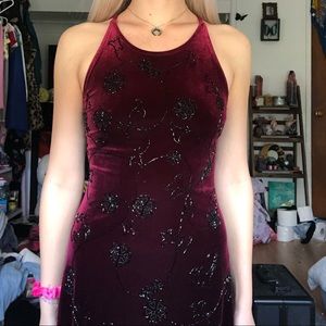 Velvet Beaded Dress